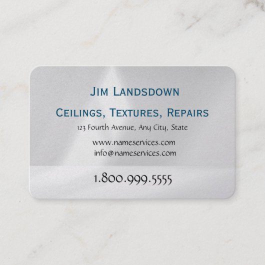 Plafonds, texturen, reparaties, aangepast Visiteka Visitekaartje (Voorkant)