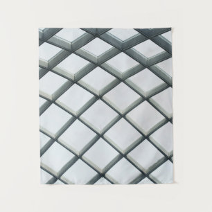 plafondwitte metalen en glazen koepel wandkleed