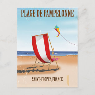 Plage de Pampelonne franse reisposter Briefkaart