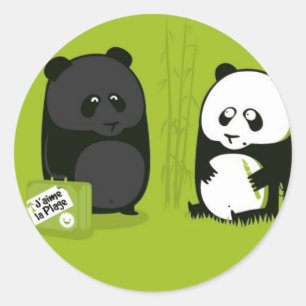 Plage Ronde Sticker