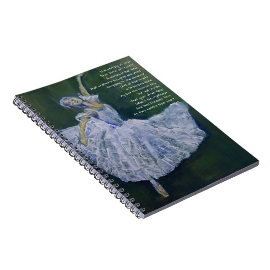 Plagen met ballerina en poëzie notitieboek (Rechterzijde)