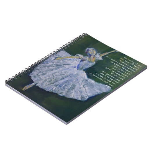 Plagen met ballerina en poëzie notitieboek (Linkerzijde)