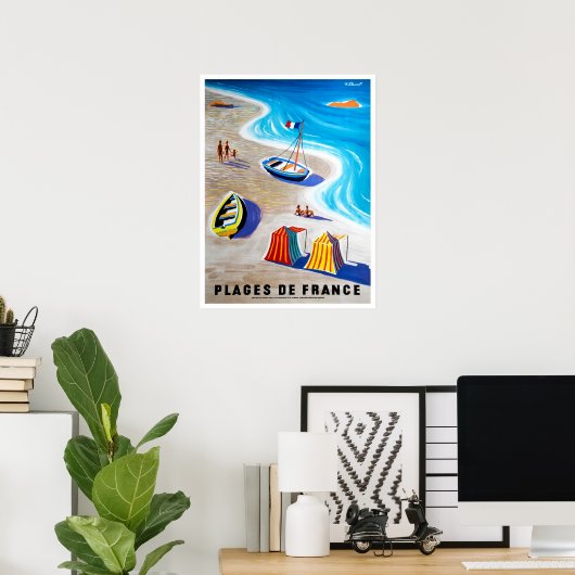 Plages de France Poster (Thuiskantoor)