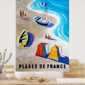 Plages de France - stranden van Frankrijk Poster (Keuken)