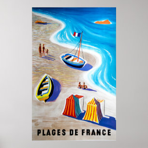 Plages de France - stranden van Frankrijk Poster