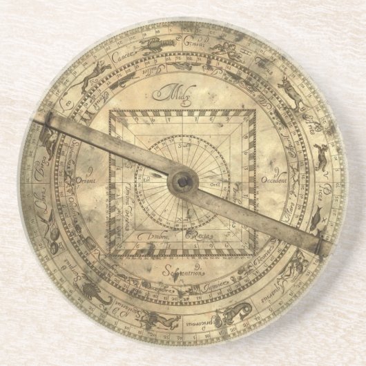 Plagogo Antiquities Coastrolabe Zandsteen Onderzetter (Voorkant)