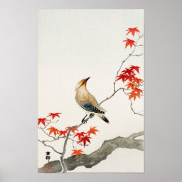 Plague Bird on Maple beroemd gemaakt door Ohara Ko Poster