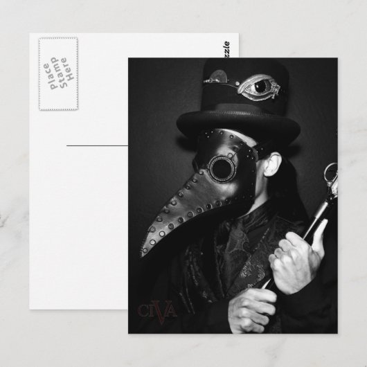 Plague Doctor Briefkaart (Voorkant / Achterkant)