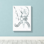 Plague Doctor Canvas Afdruk (Insitu (Houten vloer))