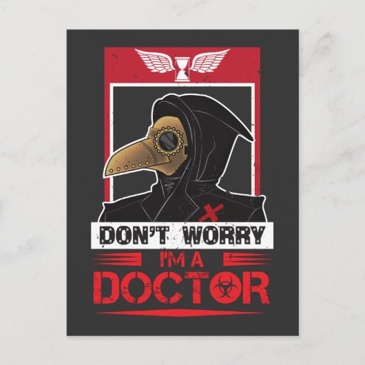 Plague Doctor Goggles Steampunk Apocalyps Briefkaart (Voorkant)