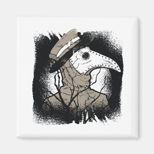 Plague Doctor Halloween Gift for Creepy Gothic Fan Magneet (Voorkant)
