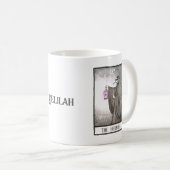 Plague Doctor Hermit Tarot Gothic Art Custom name Koffiemok (Voorkant rechts)