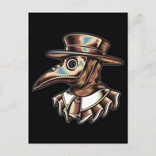 Plague Doctor Illustratie Kunst Briefkaart (Voorkant)