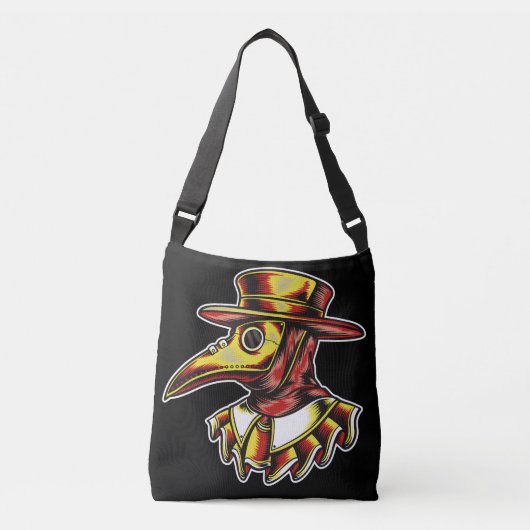 Plague Doctor Illustratie Kunst Crossbody Tas (Voorkant)