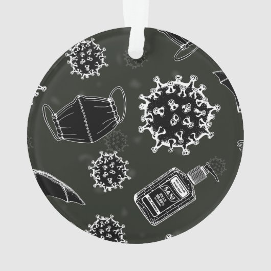 Plague Doctor Kerstmis Ornament (achterkant)