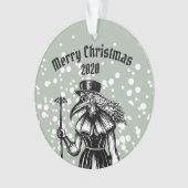 Plague Doctor Kerstmis Ornament (voorkant)