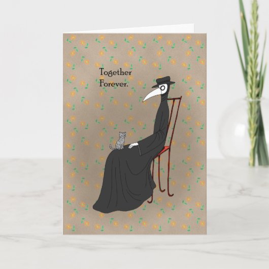 Plague Doctor Love jubileum Valentijnsdag Kaart (Voorkant)