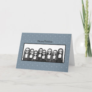 Plague Doctor Mask Nuns Creepy rare Gothic Holiday Kaart