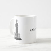 Plague Doctor met leerlingen Funny leraar Aangepas Koffiemok (Voorkant links)