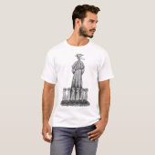 Plague Doctor met leerlingen Gothic Art Creepy Tek T-shirt (Voorkant volledig)