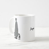 Plague Doctor met pinguïns grappige aangepaste naa Koffiemok (Voorkant links)