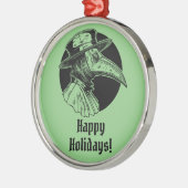 Plague Doctor Metalen Ornament (Links)