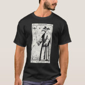 Plague Doctor Occult Black Death Tarot Kaart Antic T-shirt (Voorkant)