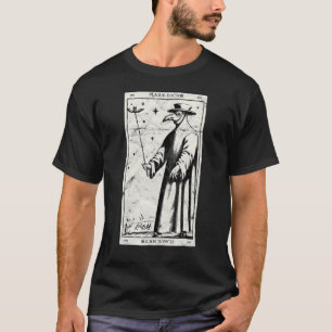 Plague Doctor Occult Black Death Tarot Kaart Antic T-shirt