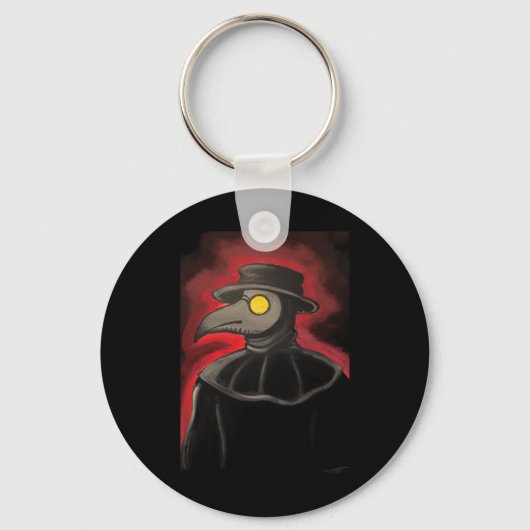 Plague Doctor Painting-Sticker Sleutelhanger (Voorkant)