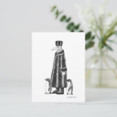 Plague Doctor Portrait Winter Disease Creepy Art Briefkaart (Staand voorkant)
