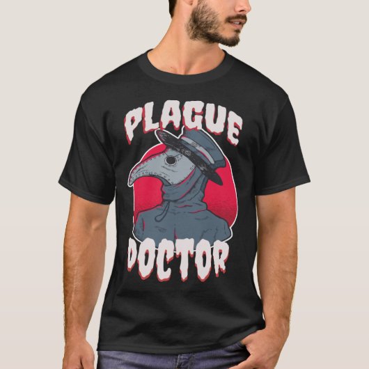 Plague Doctor Quarantine Halloween Costume Mannen T-shirt (Voorkant)