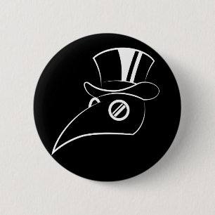 Plague Doctor Ronde Button 5,7 Cm
