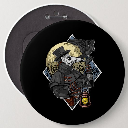 Plague Doctor Ronde Button 6,0 Cm (Voorkant /achterkant)