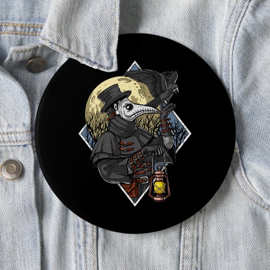 Plague Doctor Ronde Button 6,0 Cm (In situ)