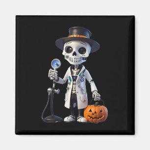 Plague Doctor Skeleton Doctor Halloween Paramedic Magneet