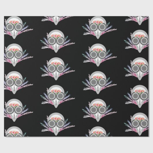 Plague Doctor Spooky Whimsical Halloween Cadeaupapier (Vlak)