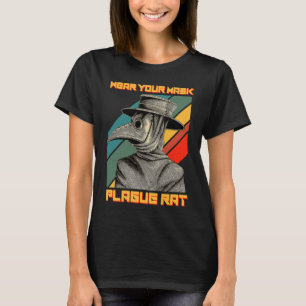 Plague Doctor Steampunk Medieval Draag uw masker T-shirt