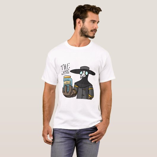 Plague dokter meme t-shirt (Voorkant volledig)
