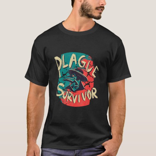 Plague Survivor Plague Doctor Medieval Creepy T-shirt (Voorkant)