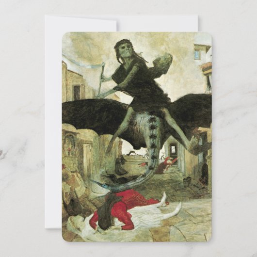 Plague van Arnold Bocklin, partij Halloween Kaart (Voorkant)