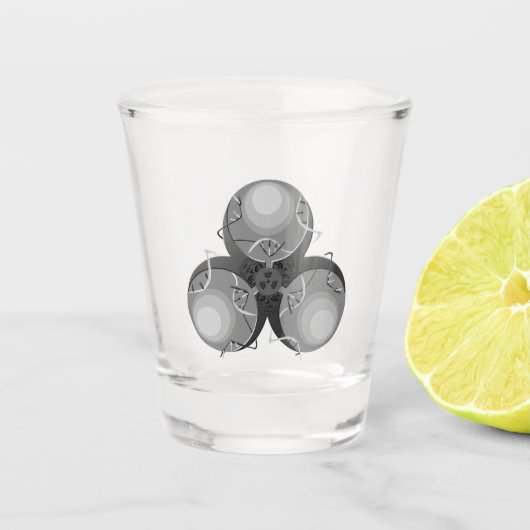 Plague Virus Biohazard Shot Glas (Voorkant)