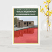 Plagune of Blood AB-negative Funny Passover Card Kaart (Gele Bloem)