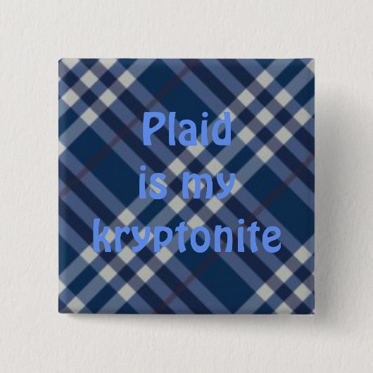 plaid03, Play is mykryptoniet Vierkante Button 5,1 Cm (Voorkant)