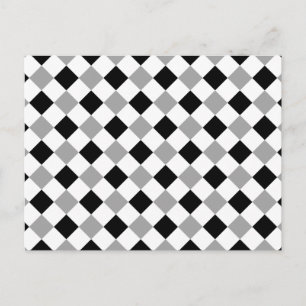 Plaid 1 Zwart-wit Zilver Briefkaart