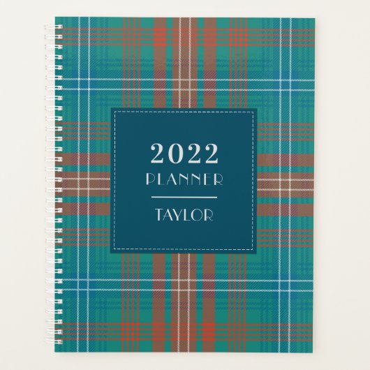 Plaid 2024 Rustieke Clan Wilson Tartan Planner (Voorkant)