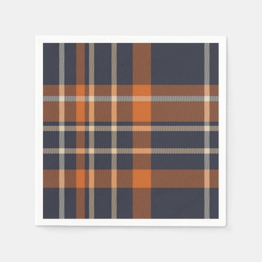 Plaid Abstracte moderne Tartan papieren servet (Voorkant)