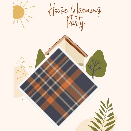 Plaid Abstracte moderne Tartan papieren servet