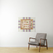 Plaid achtergrond retro rustieke Gingerbread Wandkleed (In Situ (horizontaal))