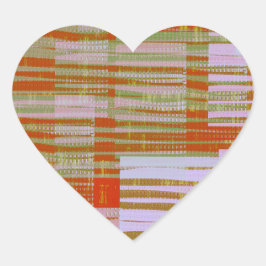 Plaid-achtig Hart Sticker