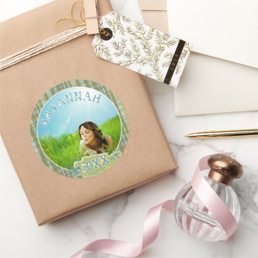 Plaid Afstuderen Foto Stickers (Geschenken)